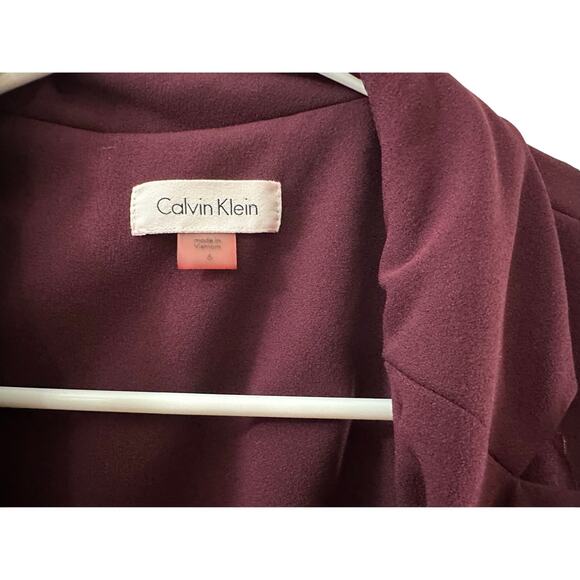 CALVIN KLEIN Sleeveless Blazer Dress Purple Stretch SIZE PETITE 6 SMALL Career - Picture 9 of 10